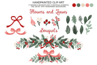 Designing with Christmas Flowers Winter Floral Bouquet Assets for Professional Holiday Projects