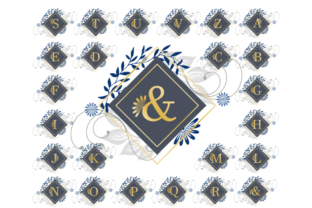 Floral Blue and Gold Deco Monogram: A Strategic Asset for Timeless Personalization