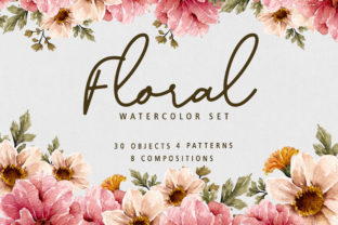 Floral Botanical Watercolor Set for Design