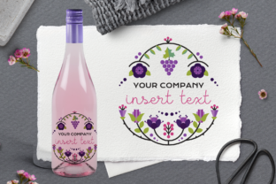 Floral Bottle Labels: Elegant Vector Design Assets