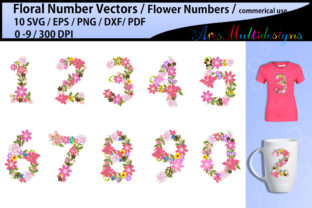 Floral Numbers Clipart: Versatile Botanical Designs
