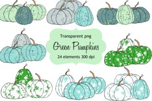 Green Floral Pumpkins Clip Art: A Guide to Botanical Autumn Design