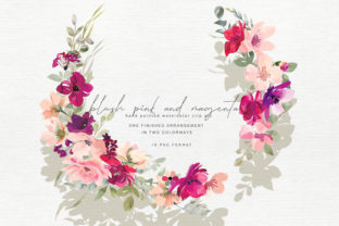 Hand Painted Watercolor Floral Wreath: Elevating Digital Design with Organic Authenticity