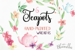 Integrating the Watercolor Teapot Wreath Set Floral into Professional and Personal Design Projects