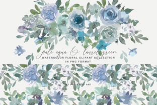 Pale Aqua Laurel Green Floral Clipart: Integrating Watercolor Assets into Professional Design Workflows