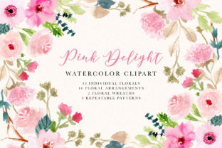 Pink Delight Watercolor Floral Clipart Guide