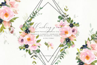 Romantic Blush Floral Clipart Collection: Elevating Modern Design with Timeless Botanicals
