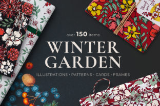 Winter Floral Patterns Illustrations: Elevating Seasonal Design with Modern Vector Assets